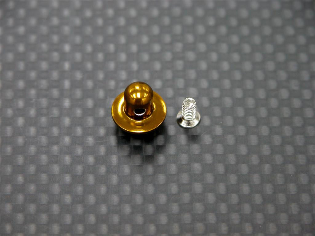 Kyosho Mini Inferno Aluminum Front Body Posts Mount With Screw - 1Pc Set Golden Black