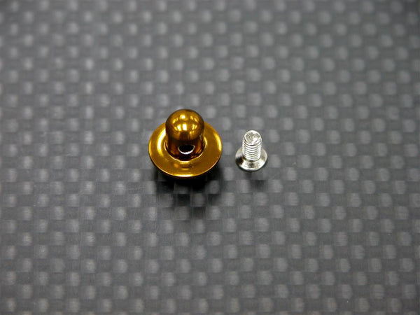 Kyosho Mini Inferno Aluminum Front Body Posts Mount With Screw - 1Pc Set Golden Black