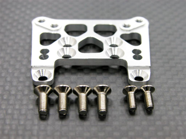 Kyosho Mini Inferno ST Aluminum Front Damper Tower With Screws - 1Pc Set Silver
