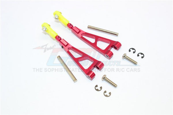 Kyosho Mini Inferno ST Aluminum Front Upper Arm With Pins & E-Cilps & Screws - 1Pr Set Red