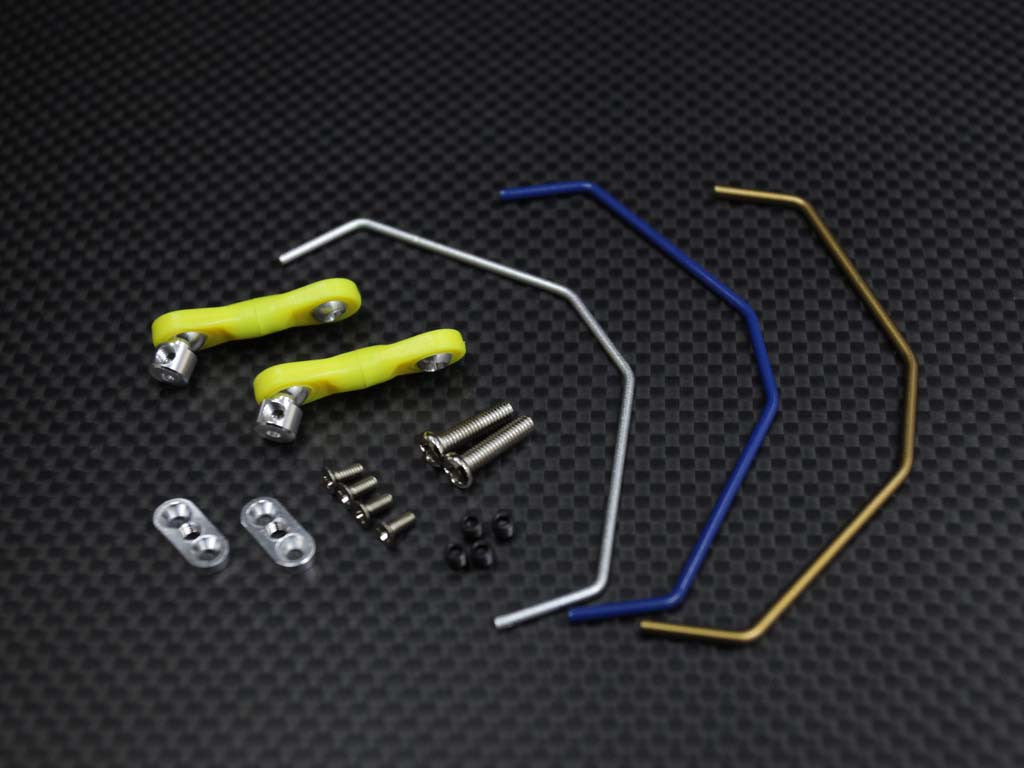 Kyosho Mini Inferno Aluminum Rear Anti-Roll Bar With Screws - 1 Set Silver