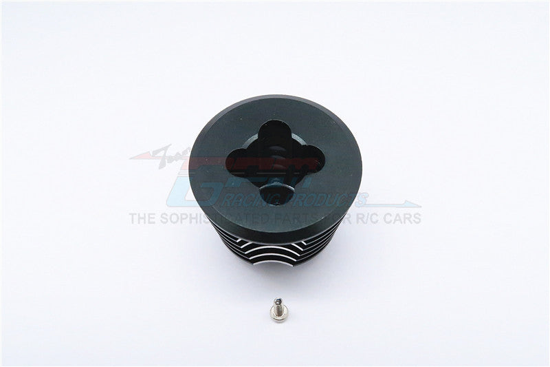 Kyosho Mini Inferno Aluminum Heat Sink For Speed Controller With Screw ( Special Design) - 1Pc Set Black