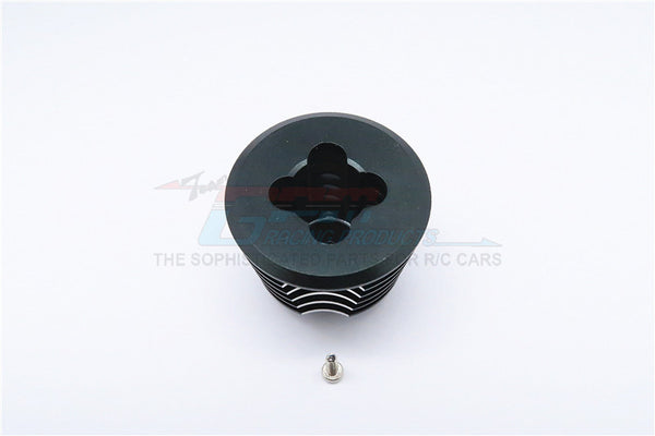 Kyosho Mini Inferno Aluminum Heat Sink For Speed Controller With Screw ( Special Design) - 1Pc Set Black