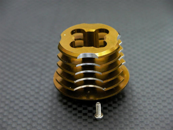 Kyosho Mini Inferno Aluminum Heat Sink For Speed Controller With Screw - 1Pc Set Golden Black