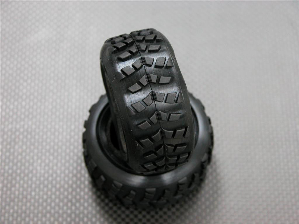 Kyosho Mini Inferno Front/Rear Radial Tire With Insert (30G) - 1 Pr Black