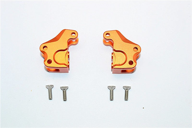 Axial SMT10 Grave Digger (AX90055) Aluminum Front/Rear Gear Box Components - 1Pr Set Orange