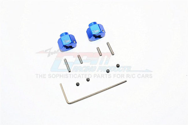 Axial SMT10 Grave Digger (AX90055) Aluminum Wheel Hex (+2mm) - 2Pcs Set Blue