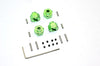 Axial SMT10 Grave Digger (AX90055) Aluminum Wheel Hex (+2mm) - 4Pcs Set Green