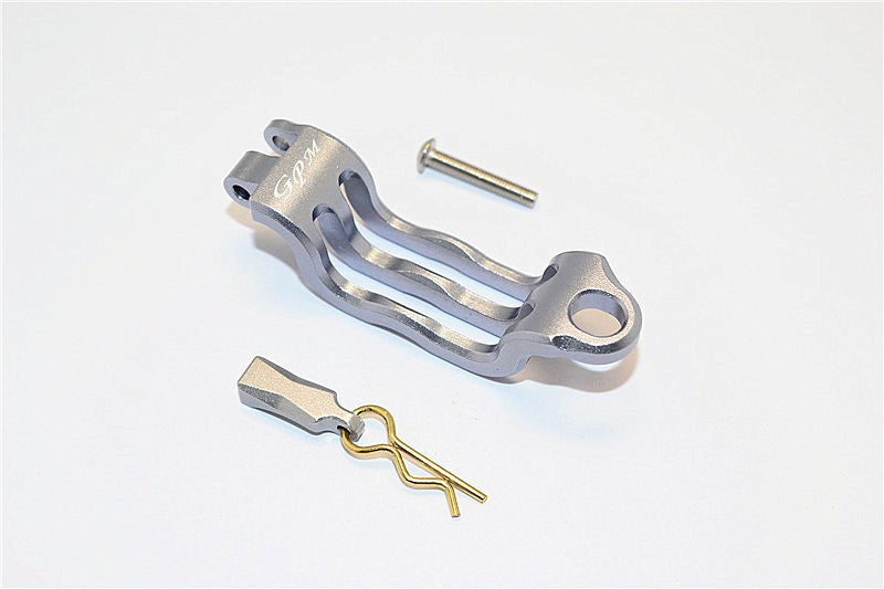 Axial SMT10 Grave Digger (AX90055) Aluminum Battery Mount - 1 Set Gray Silver