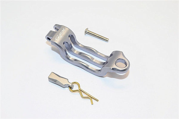 Axial SMT10 Grave Digger (AX90055) Aluminum Battery Mount - 1 Set Gray Silver