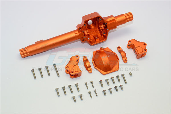 Axial SMT10 Grave Digger (AX90055) & RR10 Bomber (AX90048) Aluminum Front ?Or ?Rear Axle Housing ?Assembly (GPM? Upgrade Version) -? 6Pcs Set Orange