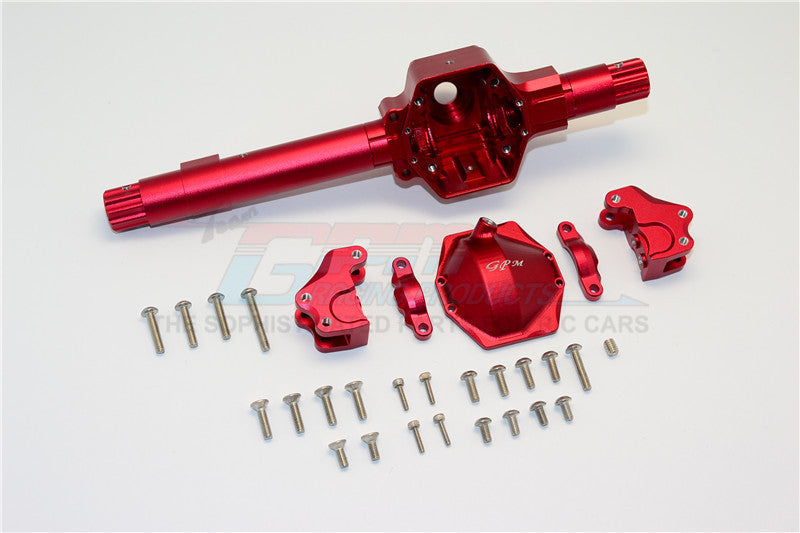 Axial SMT10 Grave Digger (AX90055) & RR10 Bomber (AX90048) Aluminum Front ?Or ?Rear Axle Housing ?Assembly (GPM? Upgrade Version) -? 6Pcs Set Red