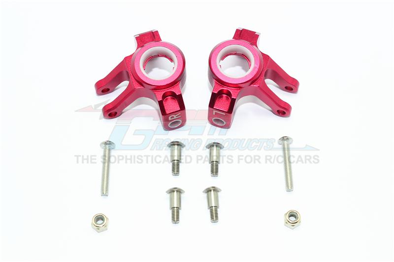 Axial SMT10 Grave Digger (AX90055) & MAX-D (AX90057) Aluminum Front Knuckle Arms - 1Pr Set Red