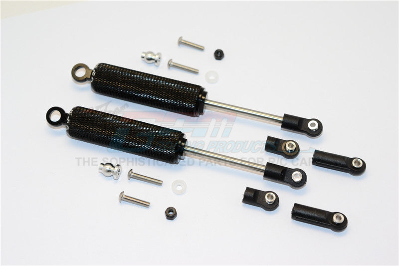 Axial SMT10 Grave Digger (AX90055) & MAX-D (AX90057) AluminumFront/Rear Internal Shocks (3 Length Adjustable Design) - 1Pr Set Black