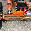 Axial SMT10 Grave Digger (AX90055) Aluminum Steering Link - 2Pcs Set Orange