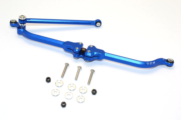 Axial SMT10 Grave Digger (AX90055) & MAX-D (AX90057) Aluminum Adjustable Steering Link - 2Pcs Set Blue