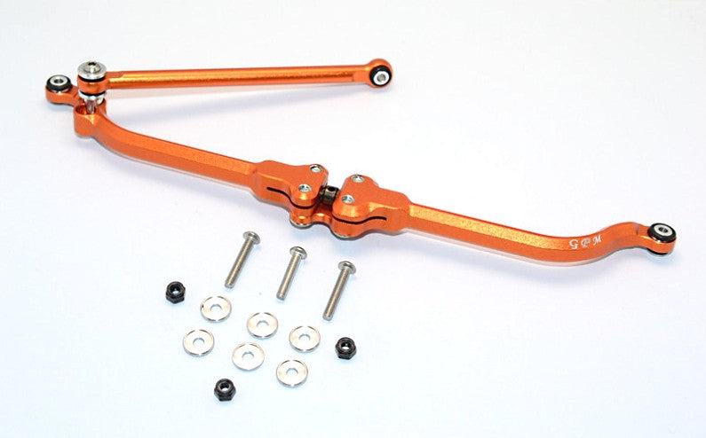 Axial SMT10 Grave Digger (AX90055) & MAX-D (AX90057) Aluminum Adjustable Steering Link - 2Pcs Set Orange