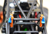 Axial SMT10 Grave Digger (AX90055) & MAX-D (AX90057) Aluminum Front Body Post With Clip & Mount - 1Pr Set Orange