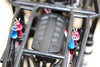 Axial SMT10 Grave Digger (AX90055) & MAX-D (AX90057) Aluminum Front Body Post With Clip & Mount - 1Pr Set Red