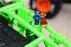 Axial SMT10 Grave Digger (AX90055) & MAX-D (AX90057) Aluminum Front Body Post With Clip & Mount - 1Pr Set Gray Silver
