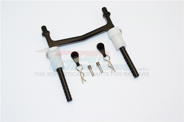 Axial SMT10 Grave Digger (AX90055) Aluminum Rear Body Post With Clip & Mount - 1Pc Set Black