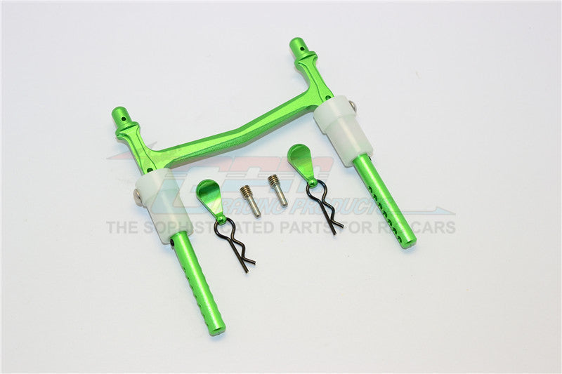 Axial SMT10 Grave Digger (AX90055) Aluminum Rear Body Post With Clip & Mount - 1Pc Set Green