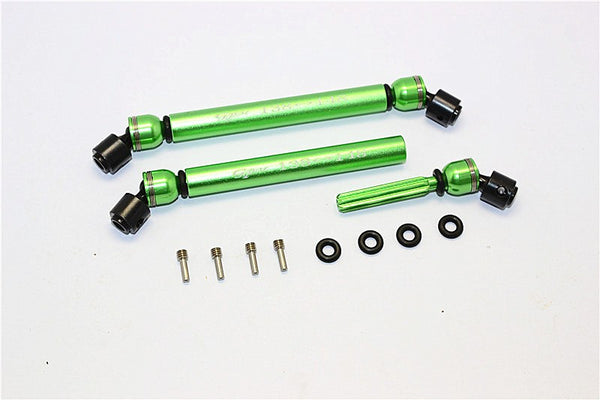 Axial SMT10 Grave Digger (AX90055) Aluminum Front&Rear Center Shaft With Steel Joint (138mm-148mm) - 1Pr Set Green