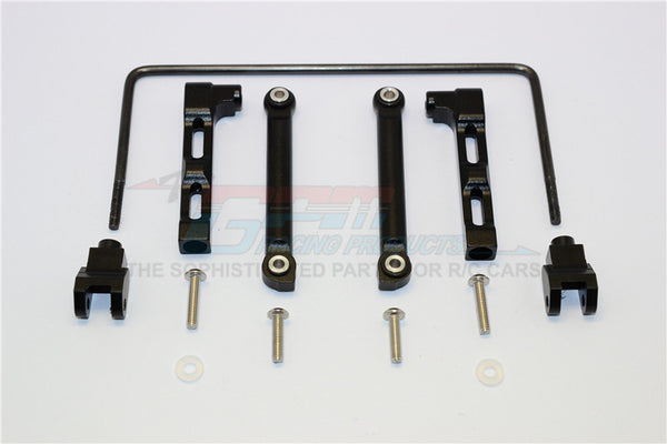Axial SMT10 Grave Digger (AX90055) Aluminum+Hard Steel Rear Anti-Roll Bar - 13Pcs Set Black