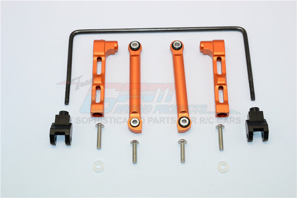 Axial SMT10 Grave Digger (AX90055) Aluminum+Hard Steel Rear Anti-Roll Bar - 13Pcs Set Orange