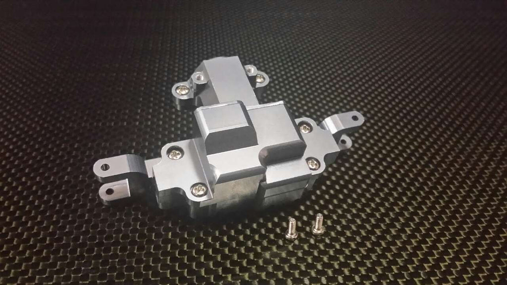 Kyosho Mini-Z Monster Aluminum Front Gear Box - 1Pc Set Gray Silver