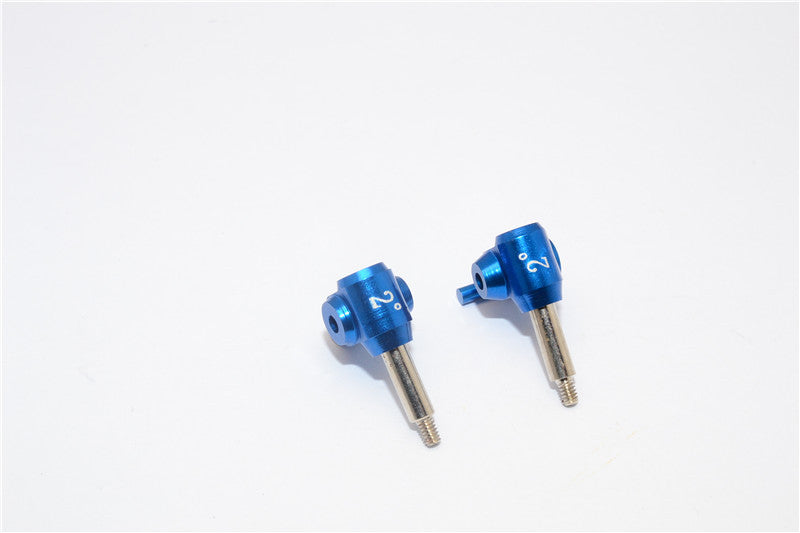 Kyosho Mini-Z Monster Aluminum Front Knuckle Arm Set (2 Deg Caster) - 1Pr Blue