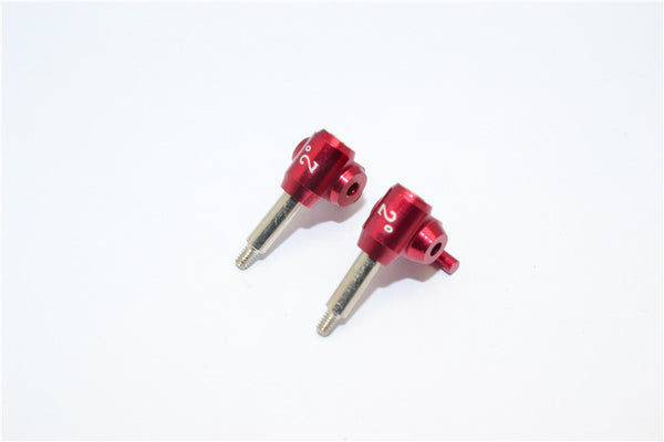 Kyosho Mini-Z Monster Aluminum Front Knuckle Arm Set (2 Deg Caster) - 1Pr Red