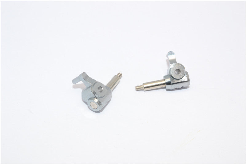 Kyosho Mini-Z Monster Aluminum Front Knuckle Arm Set (2 Deg Caster) - 1Pr Silver