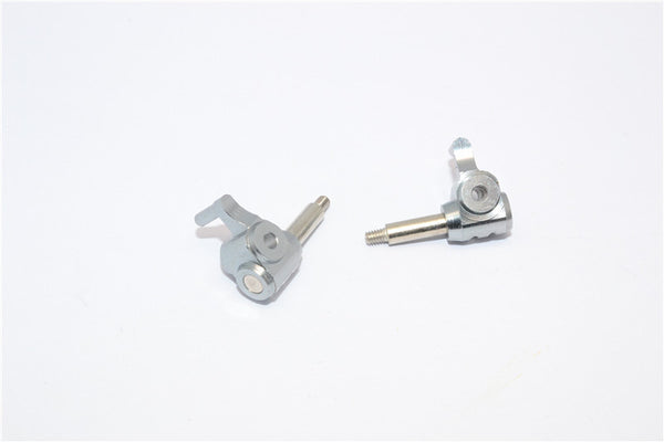 Kyosho Mini-Z Monster Aluminum Front Knuckle Arm Set (2 Deg Caster) - 1Pr Silver
