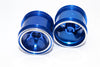 Kyosho Mini-Z Monster Aluminum Front/Rear 3D Sinkage Rims (6 Poles) - 1Pr Blue