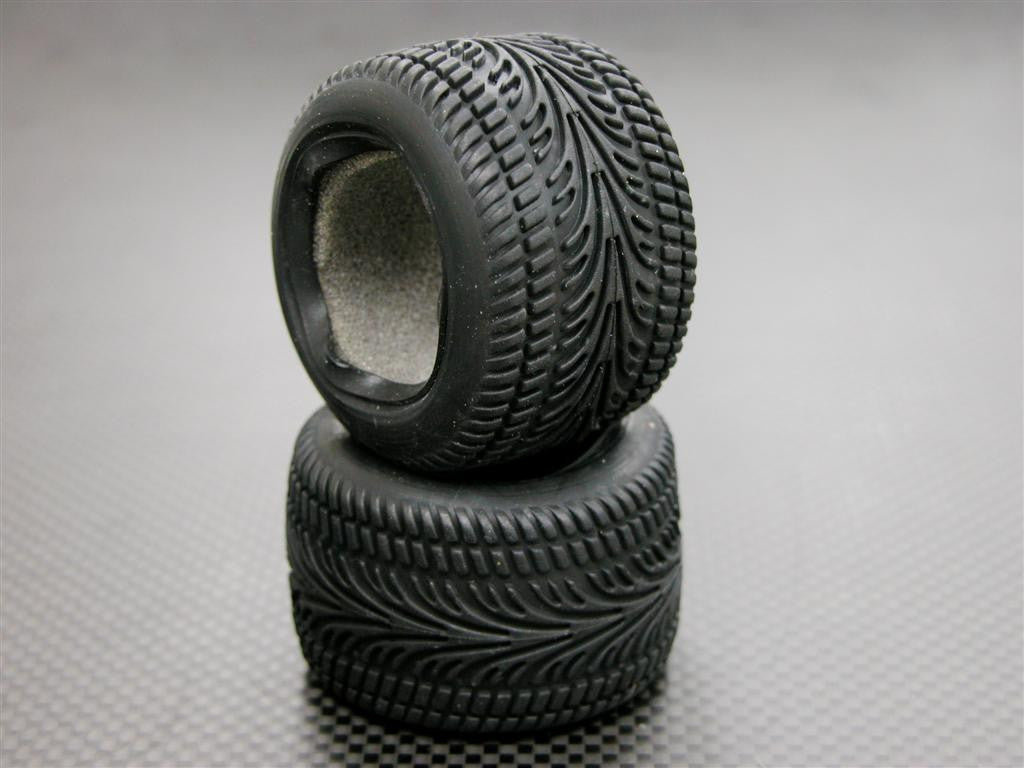 Kyosho Mini-Z Monster Front/Rear Rubber Radial Tire With Insert (30 Deg) - 1Pr