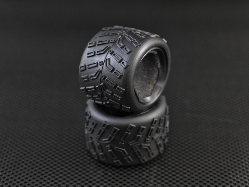 Kyosho Mini-Z Monster Front/Rear Rubber Radial Tire With Insert (30 Deg) - 1Pr
