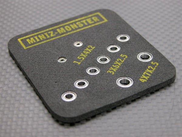 Kyosho Mini-Z Monster Mini Monster Full Bearing Set (3X6)-6Pcs, (4X7)-2Pcs, (1.5X4)-2Pcs
