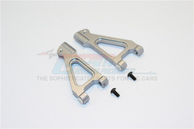 Kyosho Inferno MP 7.5 Aluminum Front Upper Arm With Screws - 1Pr Gray Silver