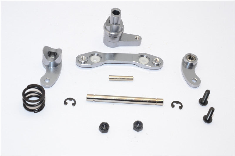 HPI Savage XS Flux Aluminum Steering Assembly With Bearing - 1 Set Gray Silver