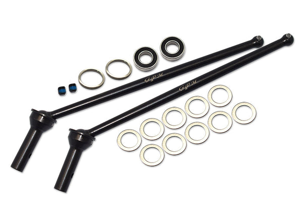 Tekno 1/10 MT410 4X4 Pro Monster Truck TKR5603 Carbon Steel Rear CVC Drive Shaft - 18Pc Set Black