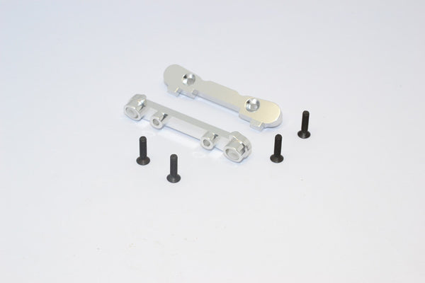 Team Losi Mini 8ight & 8ight-T Aluminum Front Suspension Mount - 2Pcs Silver