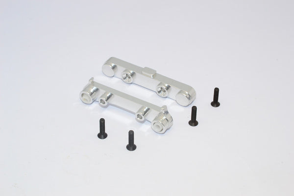 Team Losi Mini 8ight & 8ight-T Aluminum Rear Suspension Mount - 2Pcs Silver