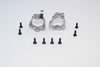 Team Losi Mini 8ight & 8ight-T Aluminum Front C-Hub - 1Pr Set Gray Silver