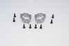 Team Losi Mini 8ight & 8ight-T Aluminum Front C-Hub - 1Pr Set Gray Silver