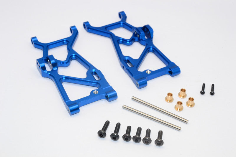 Team Losi Mini 8ight-T Truggy Aluminum Front Suspension Arm - 1Pr Set Blue