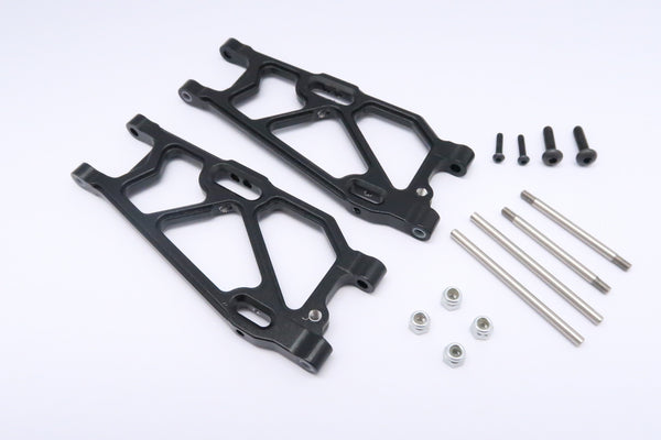 Team Losi Mini 8ight-T Truggy Aluminum Rear Suspension Arm - 1Pr Set Black