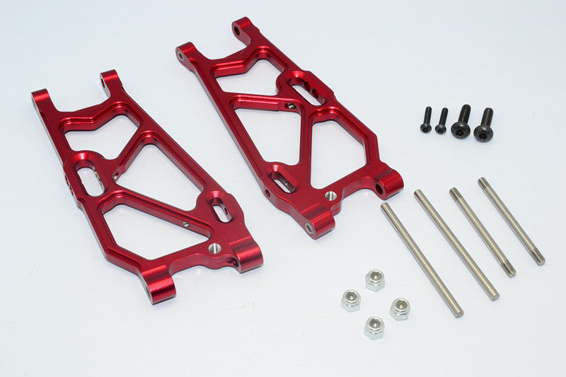 Team Losi Mini 8ight-T Truggy Aluminum Rear Suspension Arm - 1Pr Set Red