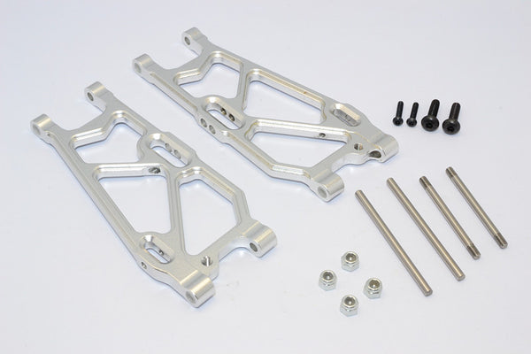 Team Losi Mini 8ight-T Truggy Aluminum Rear Suspension Arm - 1Pr Set Silver