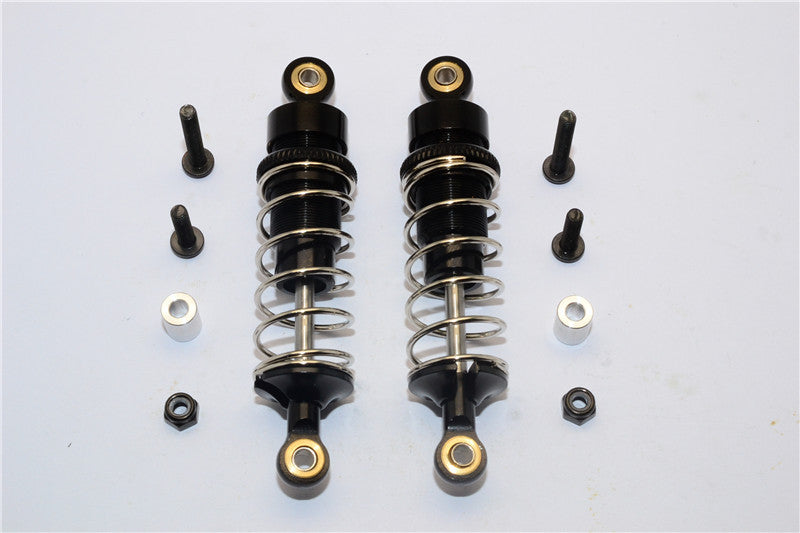 Team Losi Mini 8ight-T Truggy Aluminum Rear Adjustable Spring Damper (72mm) - 1Pr Set Black